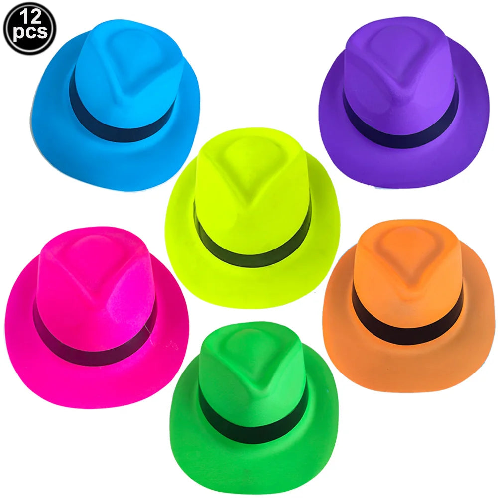 Neon Party Hüte für Erwachsene Leuchten unter UV Licht Effekt