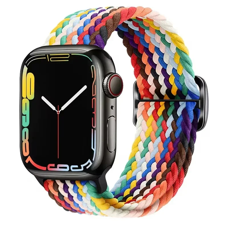 Geflochtenes Solo Loop Nylonarmband für Apple Watch Ultra und Serie