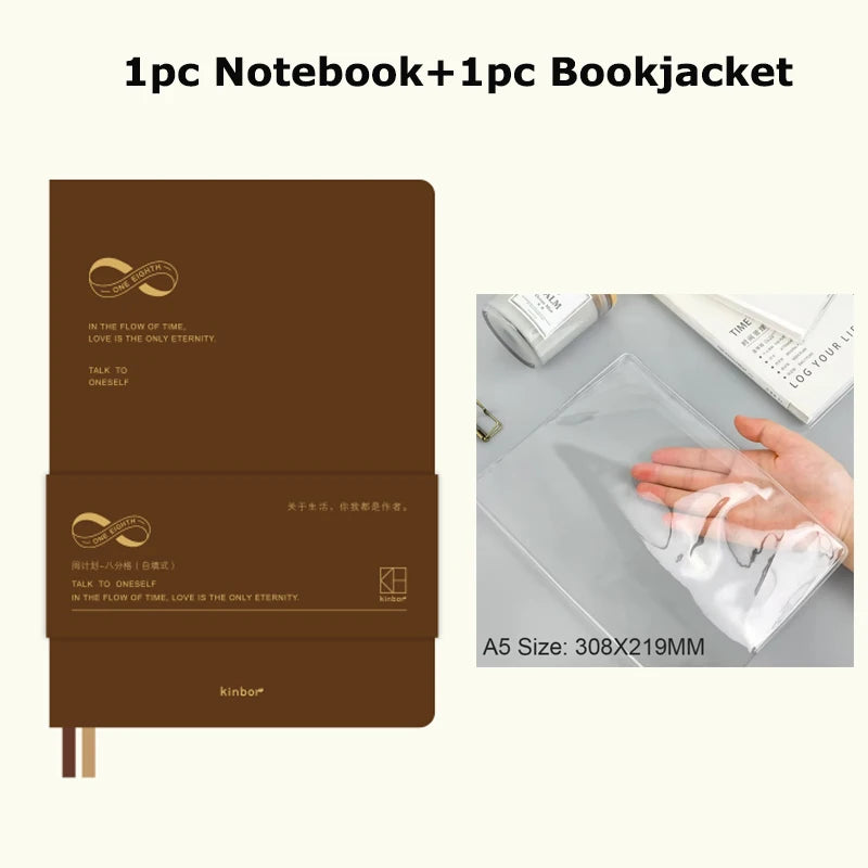 A5 Undatierter Wochenplaner Notizbuch PU-Leder – Ziele, Finanzen, ToDo