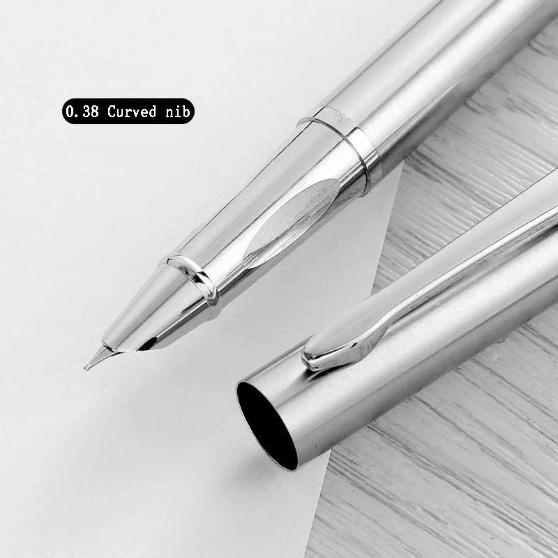 Luxus Metall Füllfederhalter gebogene Spitze 0.38-1.3mm Kalligrafie Büro Schule