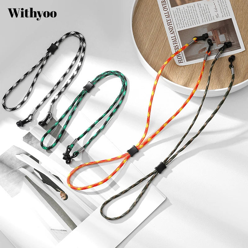 Verstellbare Sport Sonnenbrillenkette 70cm Unisex Outdoor Wandern
