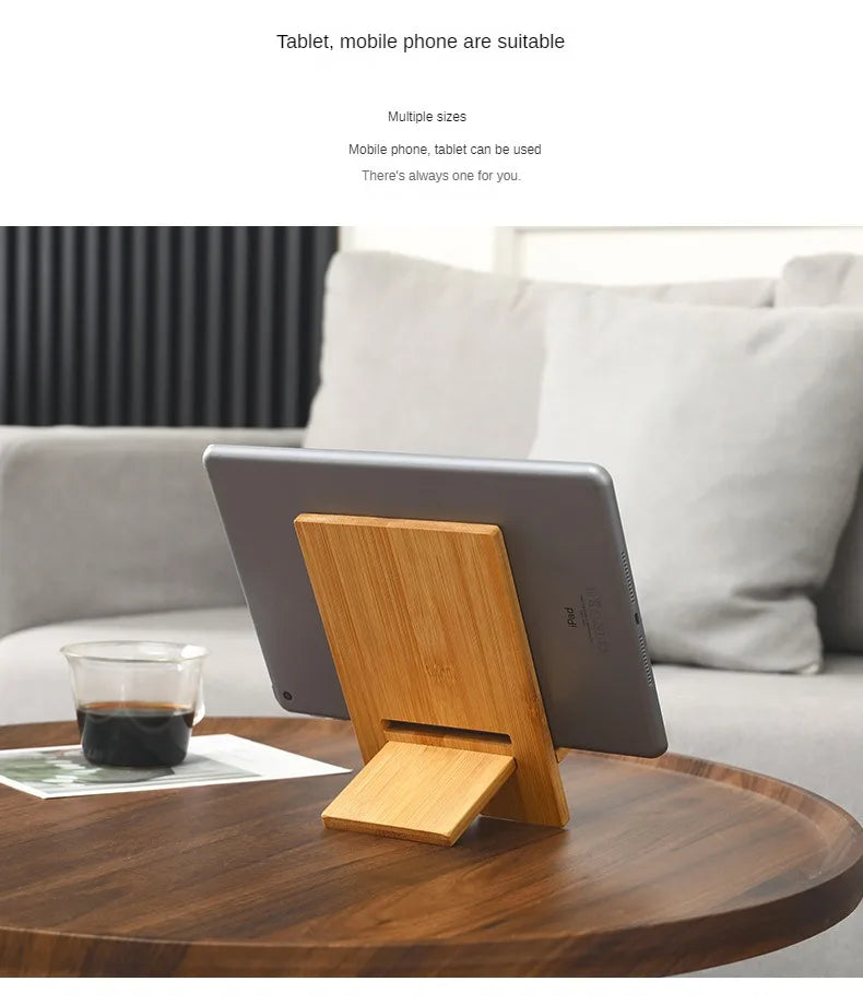 Holz Desktop Telefon Halter Faul Telefon Ständer Smartphone Ladestation Faul Telefon Halterung Mobiltelefon Unterstützung Tablet Ständer-Yabubest - Home & More