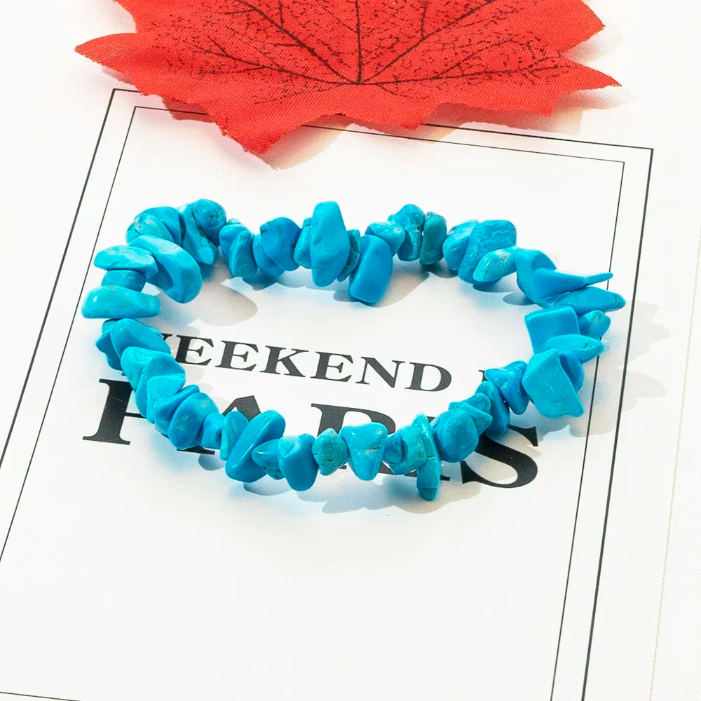 Natürliches Kristall Stein Armband für Glück und Energie Unisex