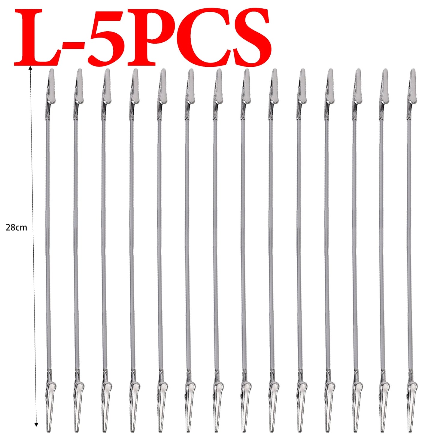 50 Stück Doppelköpfige Flexible Metall Clips Edelstahl Krokodil Clips