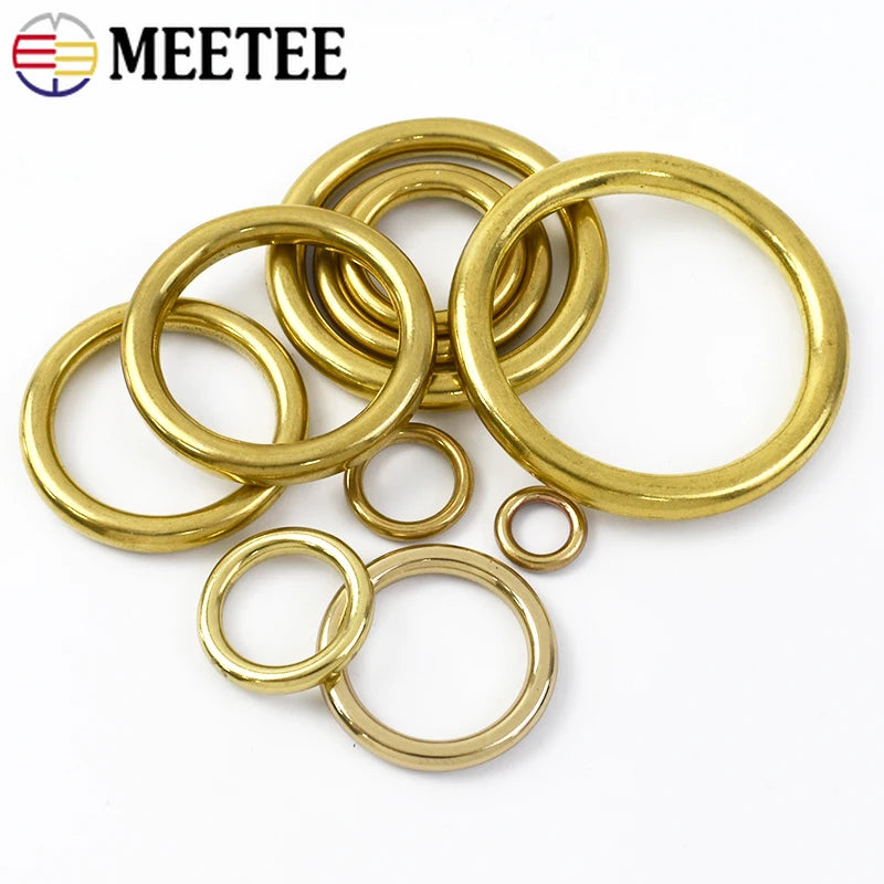 O-Ring Messing Rund nahtlose Ringschnallen 2 5 10 Stück für Gurtband