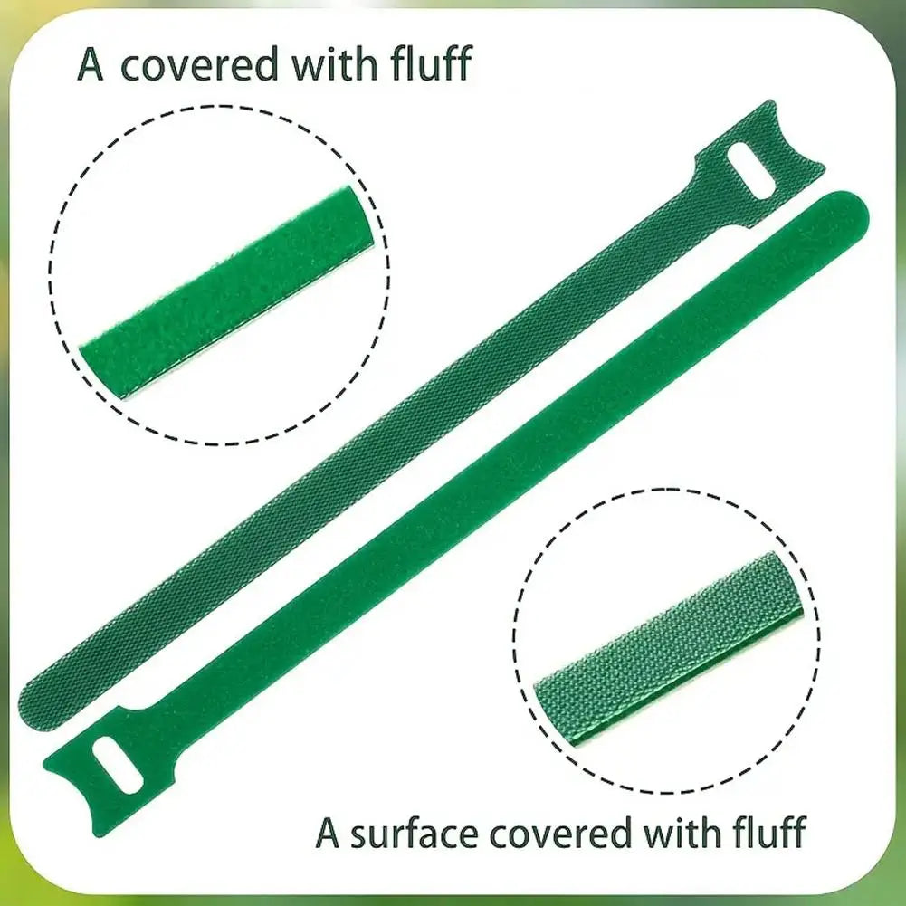 100 Stück Wiederverwendbare Verstellbare Rutschfeste Pflanzenbinder aus Nylon - Yabubest - Home & More