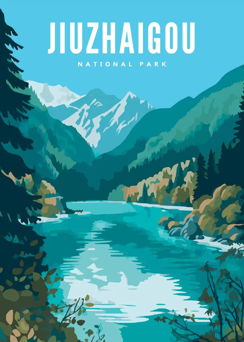 Moderne Leinwandkunst mit berühmten Naturparks für Wohnräume