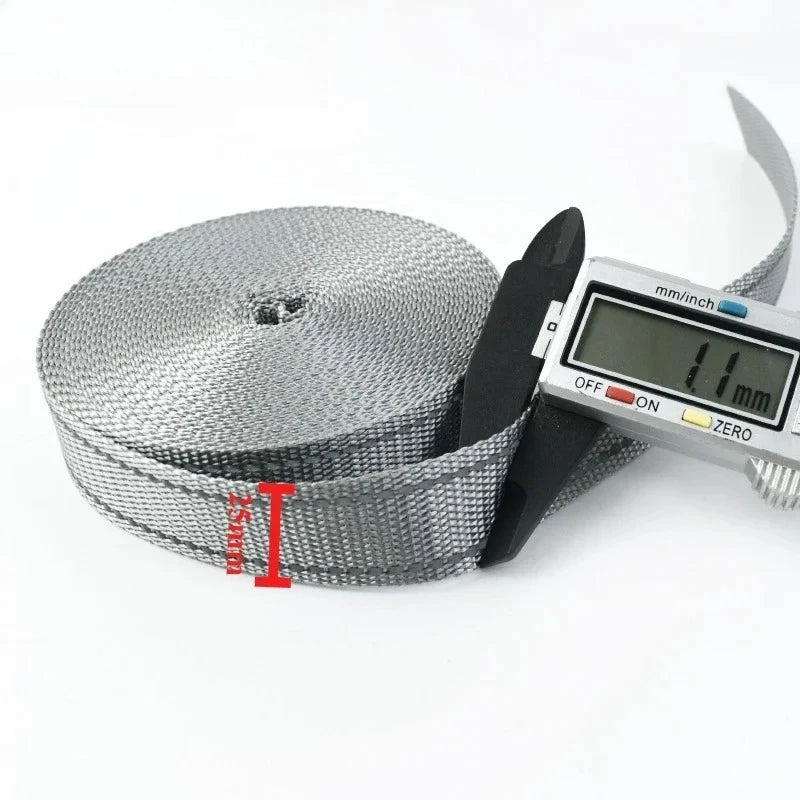 Reflektierendes 25 mm Polyester-Gurtband 5 m für Taschen DIY Hundehalsband
