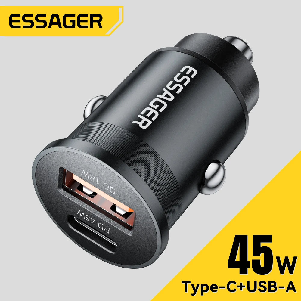 45W Auto Ladegerät Typ C - USB-A mit Quick Charge für alle Geräte