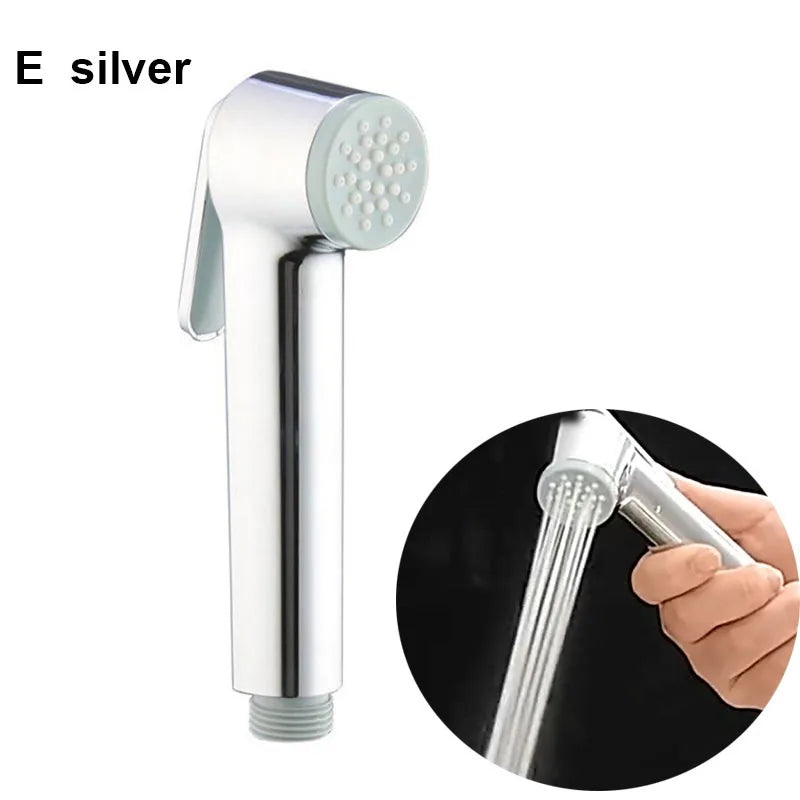 Hygienischer Weiß-Silber Handheld Bidet Duschkopf mit selbstreinigender Funktion