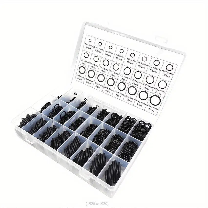 1200-teiliges NBR O-Ring Set – 24 Größen für perfekte Dichtung bei Sanitär - Kfz