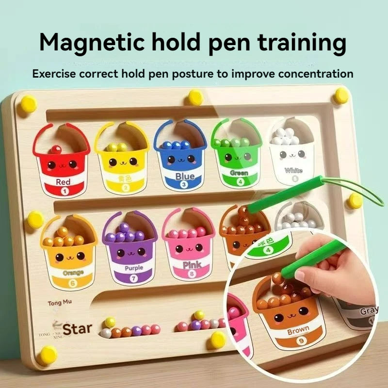 Magnetischer Labyrinth-Gehball: Förderung von Logik - Konzentration, 3-6 Jahre