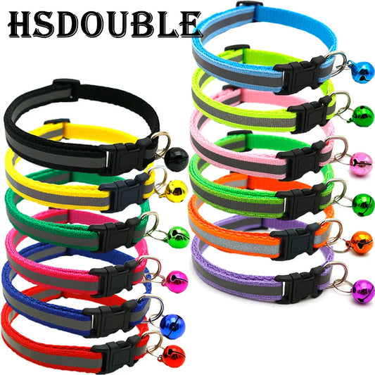 Reflektierendes Katzen- und Hunde-Halsband mit Glocke aus PVC - PP