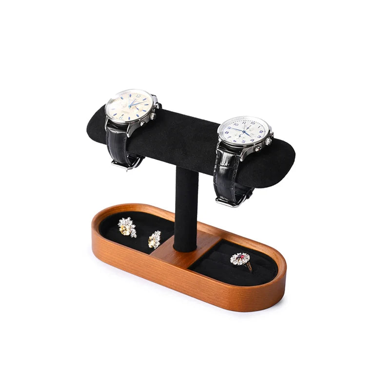 Praktischer Schmuck Organizer aus Holz mit vielseitigen Haltern