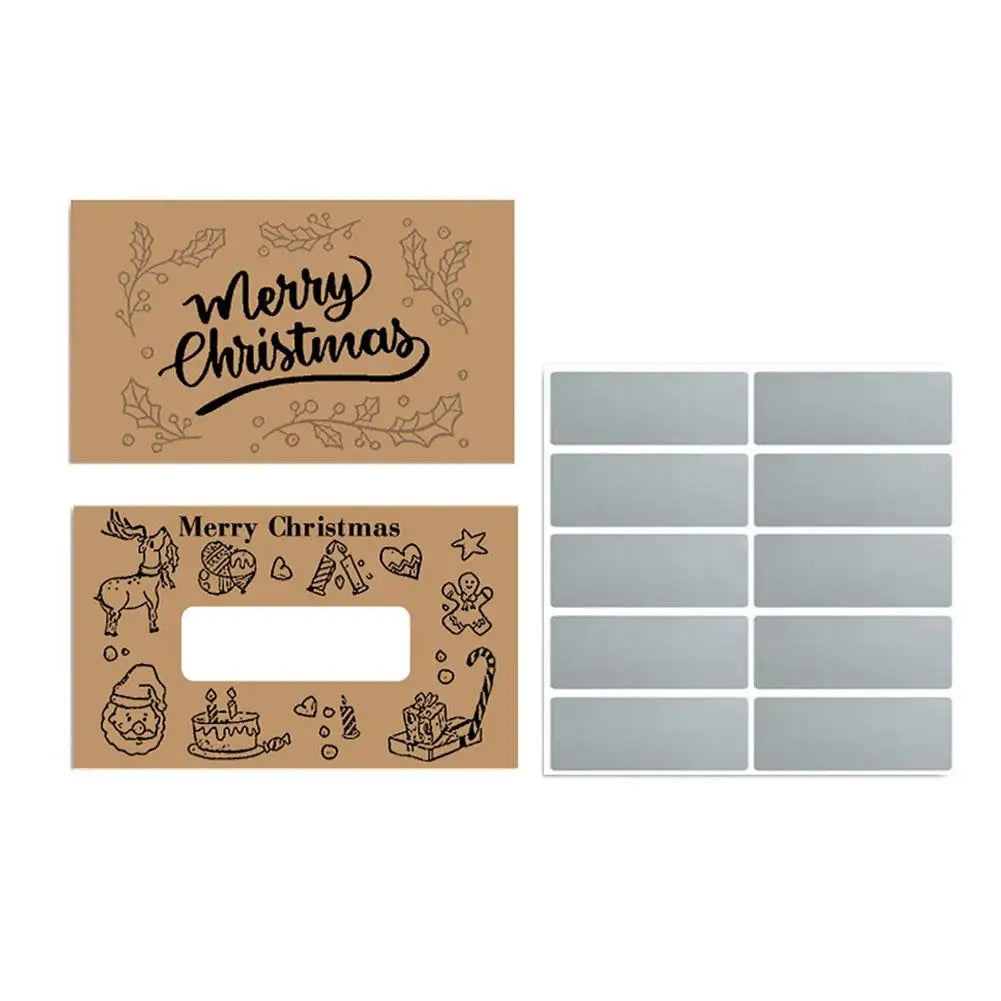 Vielfältiges Weihnachts Kratzkarten Set für kreative DIY Geschenkideen