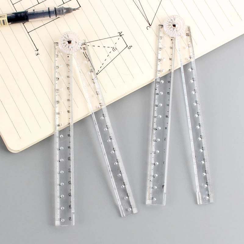 30 cm Multifunktionales Acryl Faltlineal für Schüler Zeichnung Geometrie