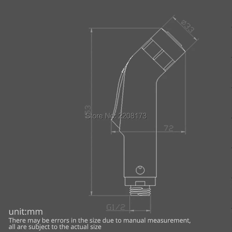 Bidet Spray WC Dusche mit zwei Funktionen aus verchromtem ABS Kunststoff