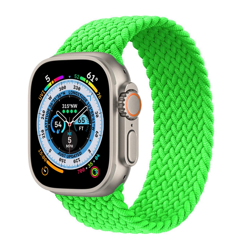 Geflochtenes Solo Loop Ersatzarmband für Smartwatch 38-49mm Unisex