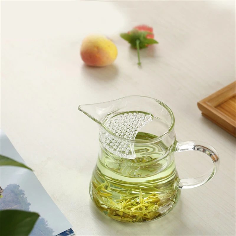 Verdickte Transparente Teetasse 275 ml Hitzebeständig Mit Filtergriff