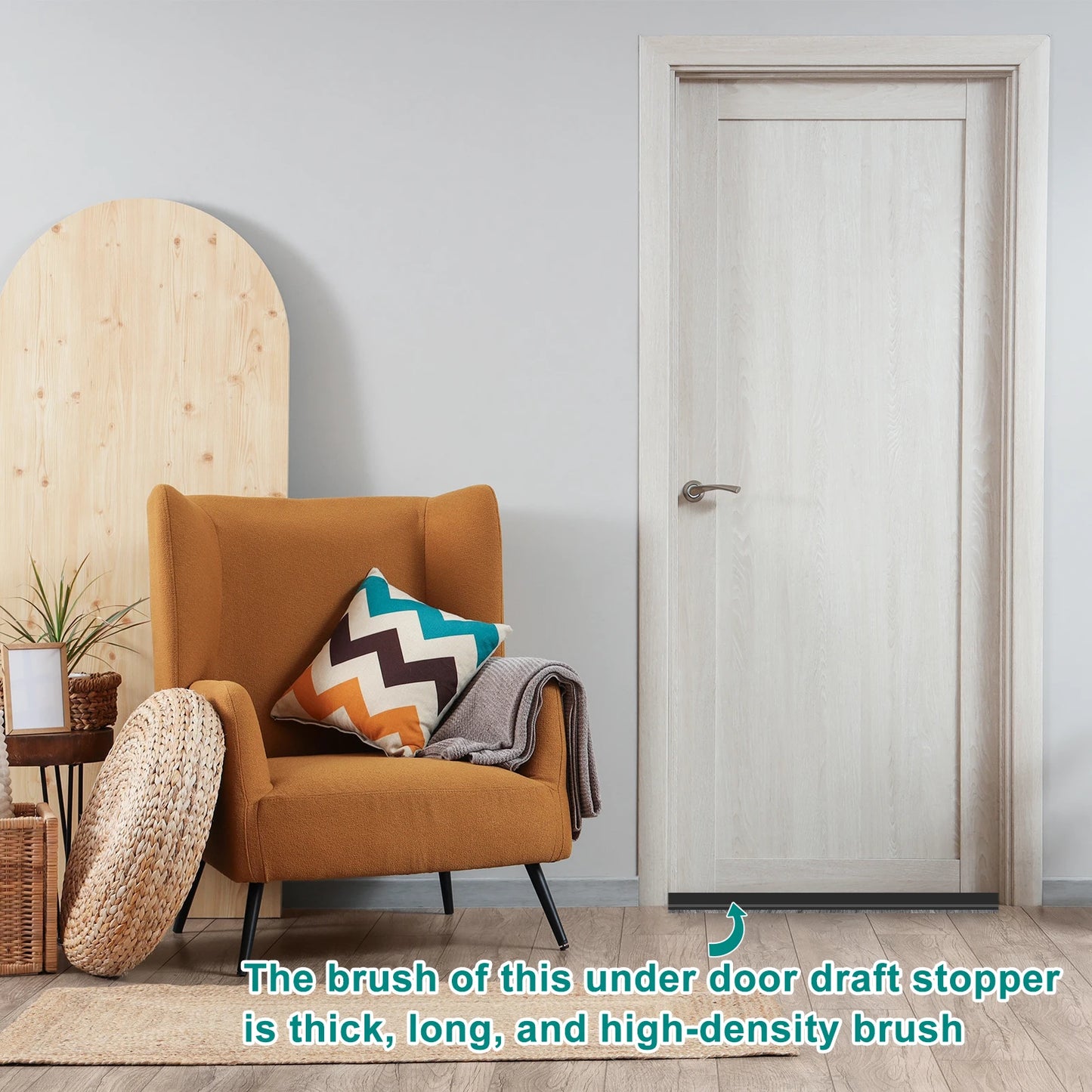 100 cm selbstklebender Türfeger Zugluftstopper mit Bürste 1-3 Stück