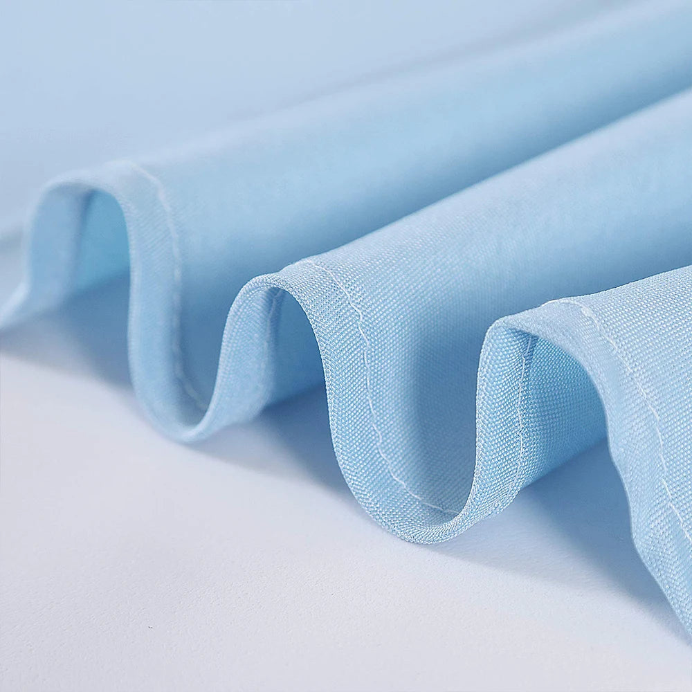 Schmutzabweisende runde Tischdecke aus Polyesterstoff