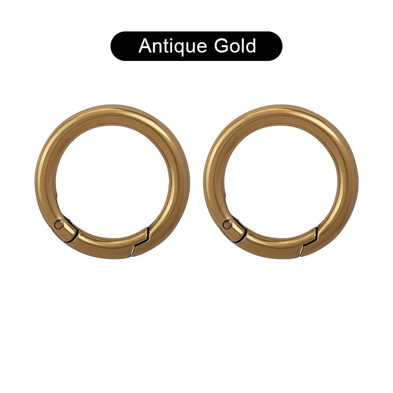 CRAZYSMITH O Ring runder Karabiner für Schlüssel bund Schlüssel anhänger Verschluss Verbindungs ringe für Schlüssel anhänger Clip Riemen Schnalle Karabiner haken Tasche Zubehör-Yabubest - Home & More