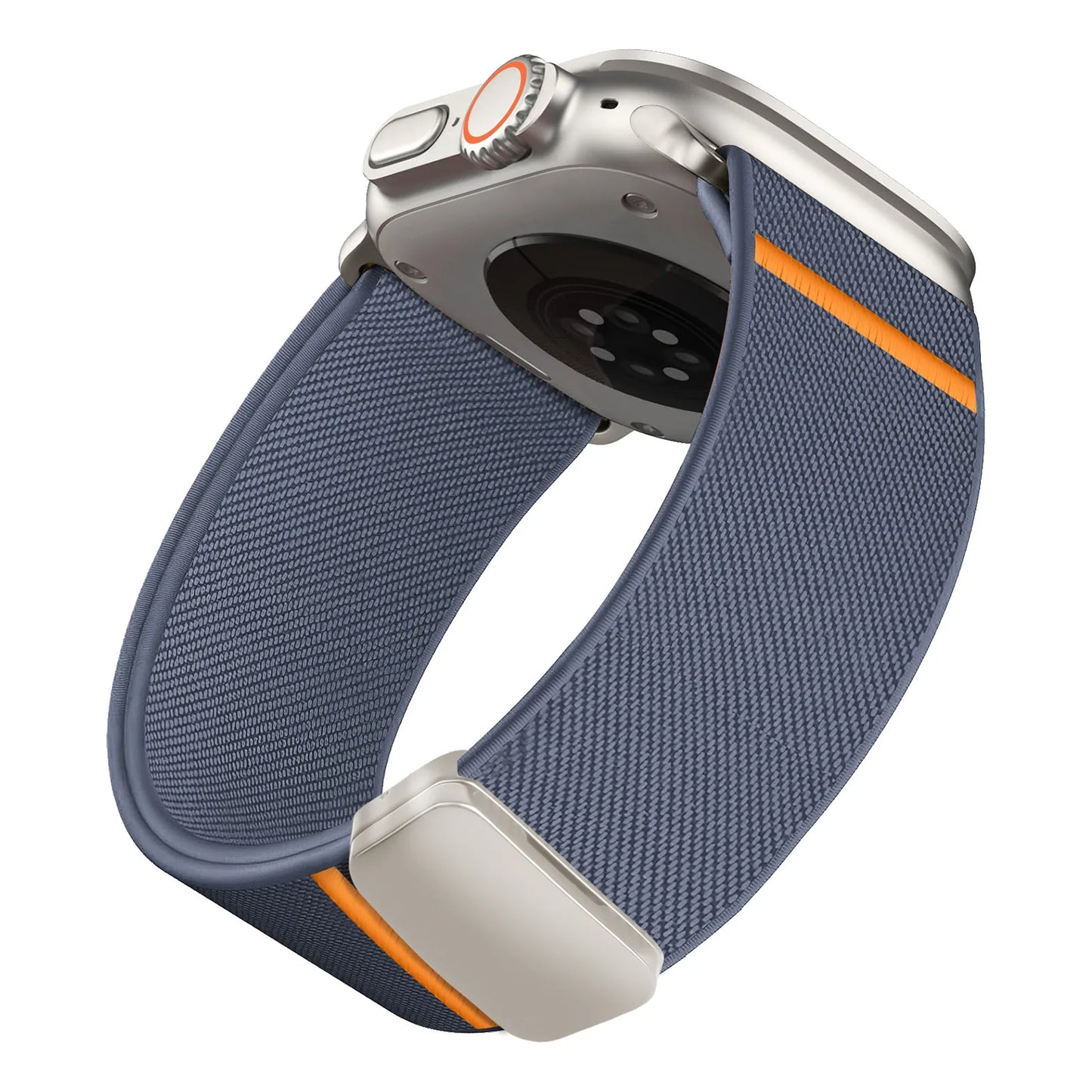 Magnetisches Nylonarmband kompatibel mit Apple Watch Größen 38 bis 49 mm