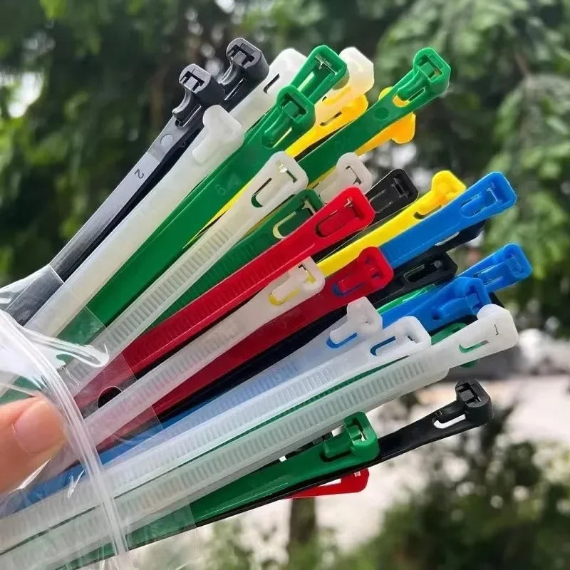 10er Pack Nylon Kabelbinder Wiederverwendbar – Lösbar Garten Heim Büro