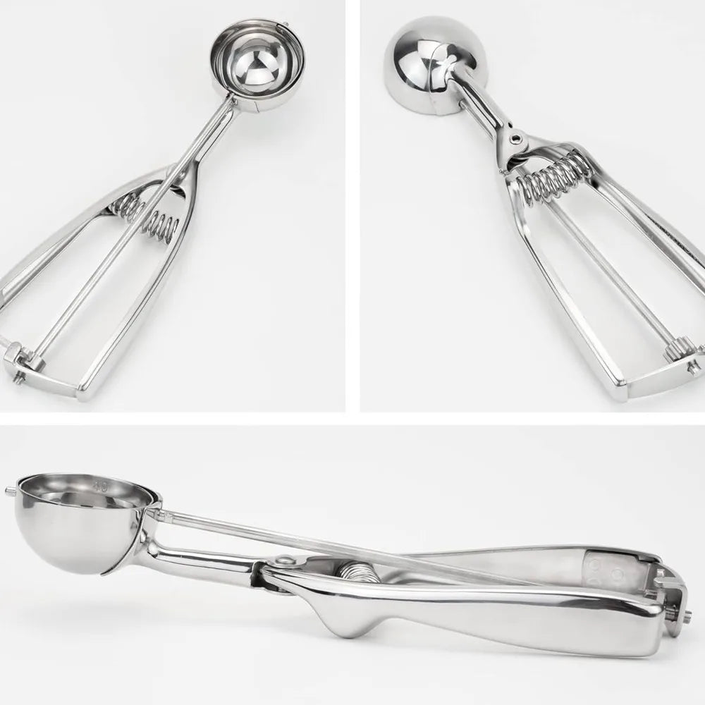 Keksteigschaufel Set Edelstahl mit Auslöser für 4 5 6 cm Rundes Gebäck