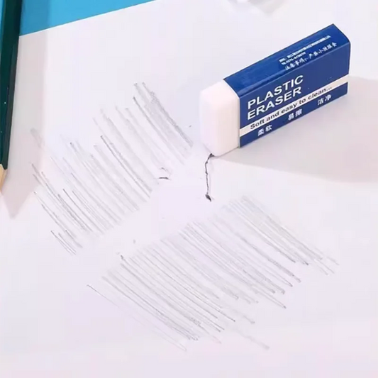 Weiße PVC-Radiergummis 10 Stück für Schüler Kunst Skizzieren Büro