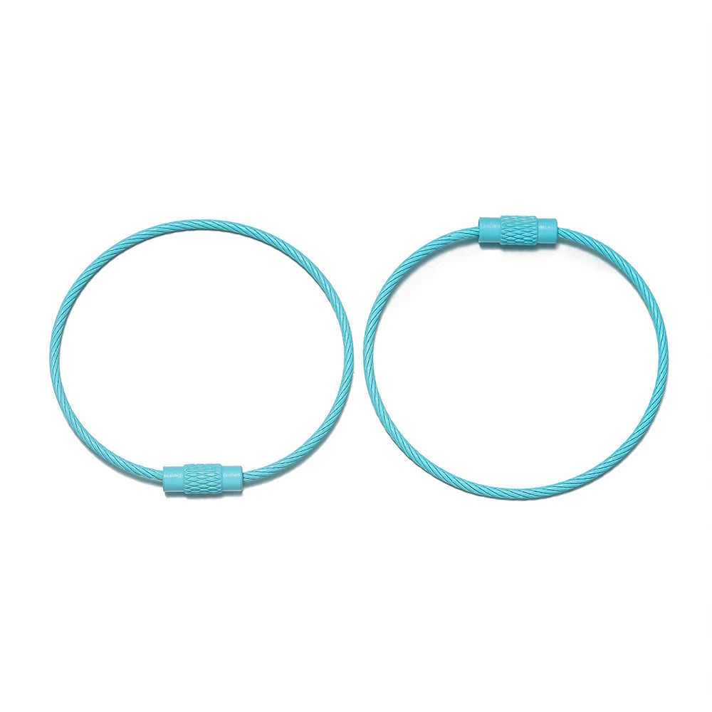 50mm 10er Set Eisen Schlüsselringe Bunte Schlüsselbund Ringe DIY