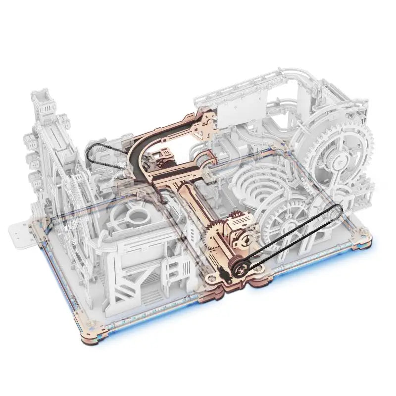 Elektrischer Marmor Lauf 3D Puzzle aus Holz mit Lichtfunktion-Yabubestshop