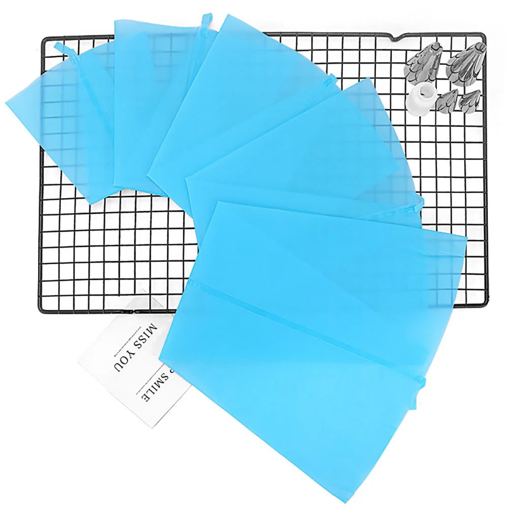 5 Größen Silikon Spritzbeutel wiederverwendbar für Kuchen Dekorieren-Yabubest - Home & More