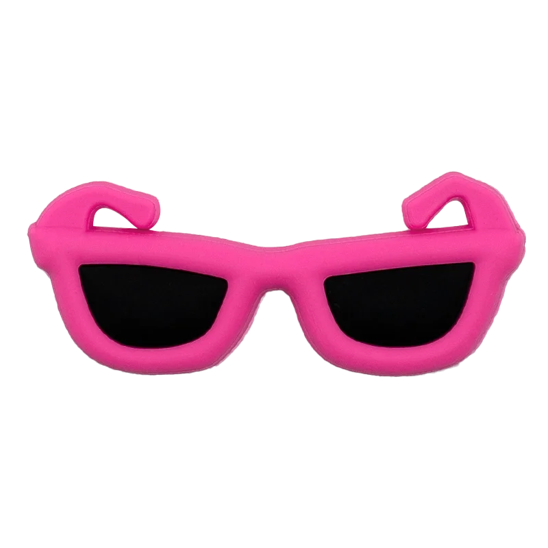 Rosa Taschenanhänger mit Muschel Seepferdchen Sonnenbrille Design