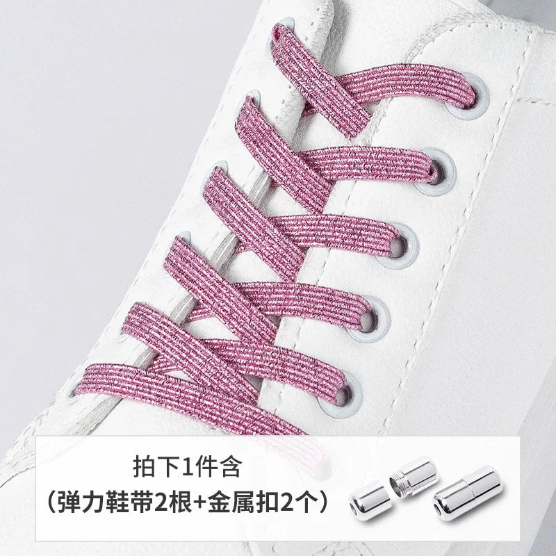 Elastische Schnürsenkel mit Diamantschnallen für schnelles Anziehen