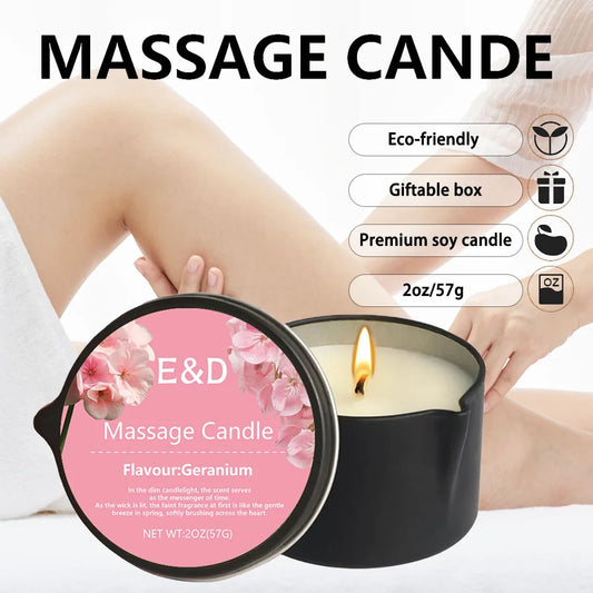 Massagekerze für Meditation, Yoga und entspannende Spa-Momente 2 Unzen