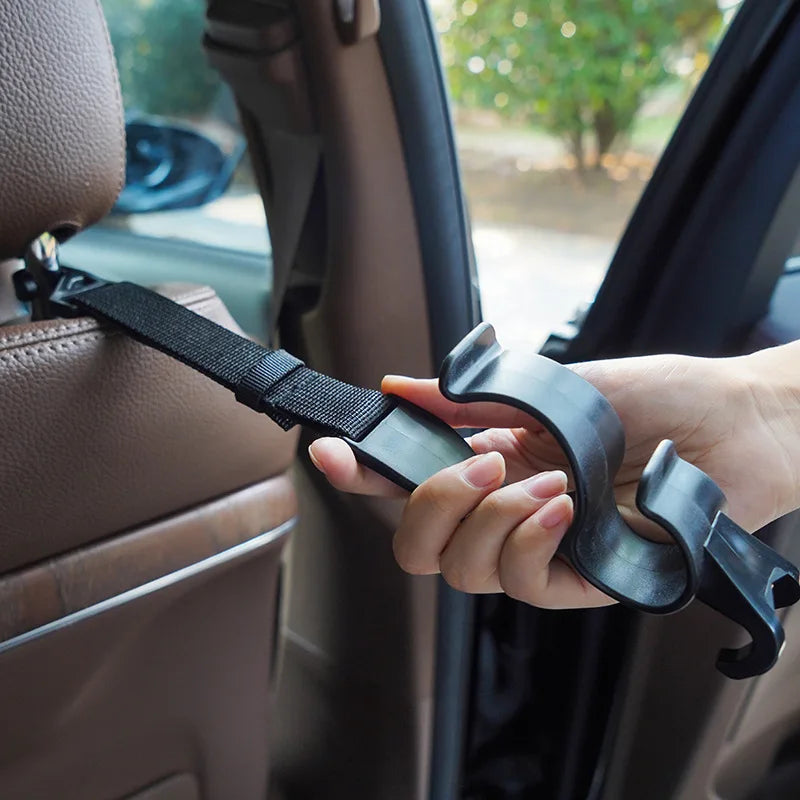 Sicher - ordentlich: 2er-Set Auto Rücksitz Haken für Tasche - Schirmhalterung