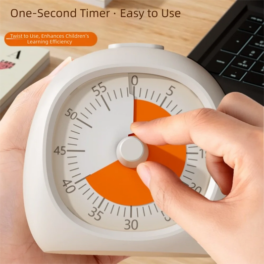 Praktischer Plastik-Visualtimer 60 Minuten Konzentrationshilfe Lerntimer Geräuschloser Zeitmanagement-Tool Klassenzimmer-Timer Digitale Uhr - Yabubest - Home & More