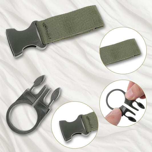 Robuster Nylon-Wasserflaschenhalter mit Clip – Praktisch für Outdoor - Reisen