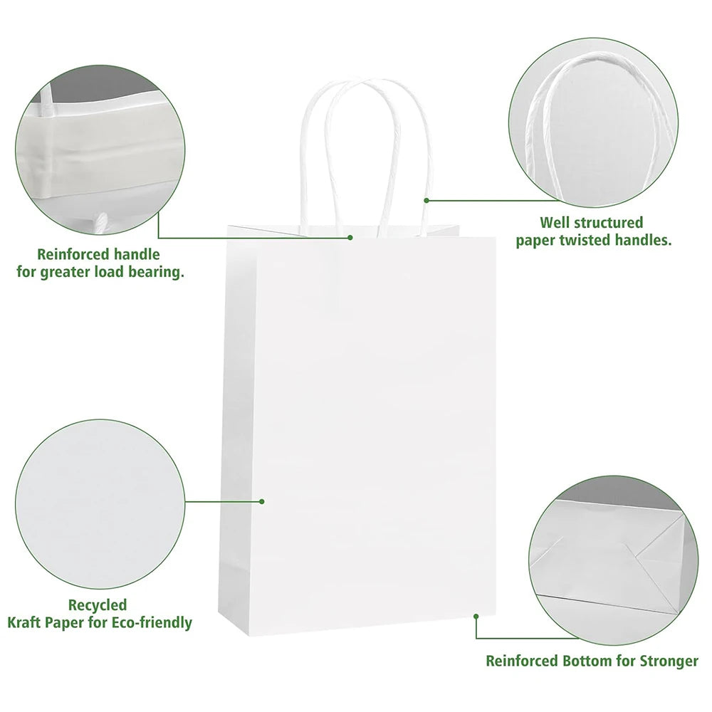 Vielseitige Kraftpapier Geschenktüten mit Griffen für Anlässe