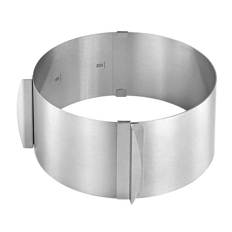 Einstellbarer Edelstahl Mousse Ring 6 bis 30 cm mit Skala