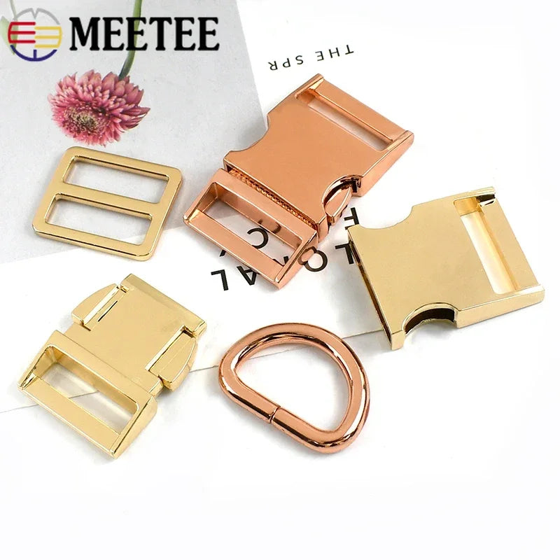 2 4 Sets Metall D-Ring Tri-Glide Slider Schnallen für Rucksack Gürtel