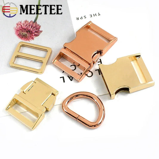 2 4 Sets Metall D-Ring Tri-Glide Slider Schnallen für Rucksack Gürtel