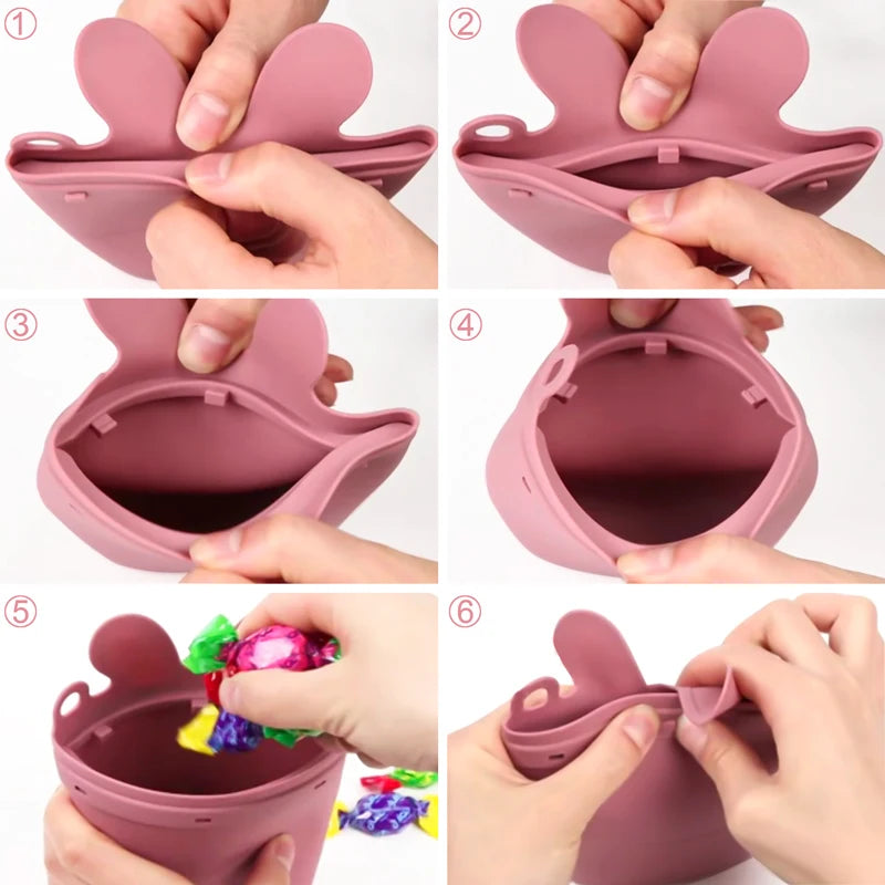 Silikon Snackbeutel Wiederverwendbar Auslaufsicher für Baby - Kinder