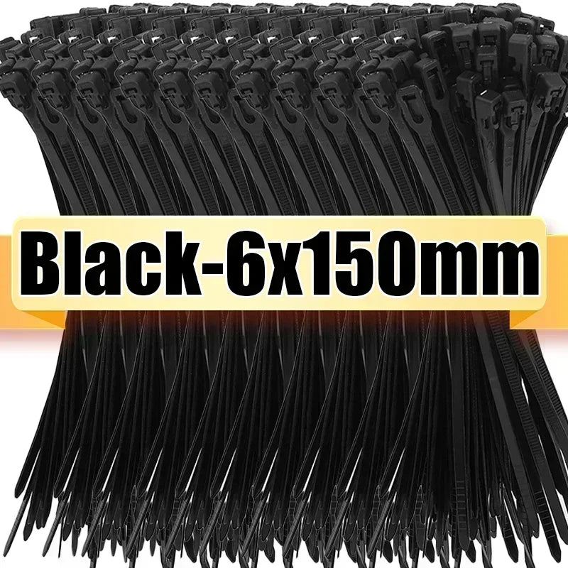 10er Pack Nylon Kabelbinder Wiederverwendbar – Lösbar Garten Heim Büro