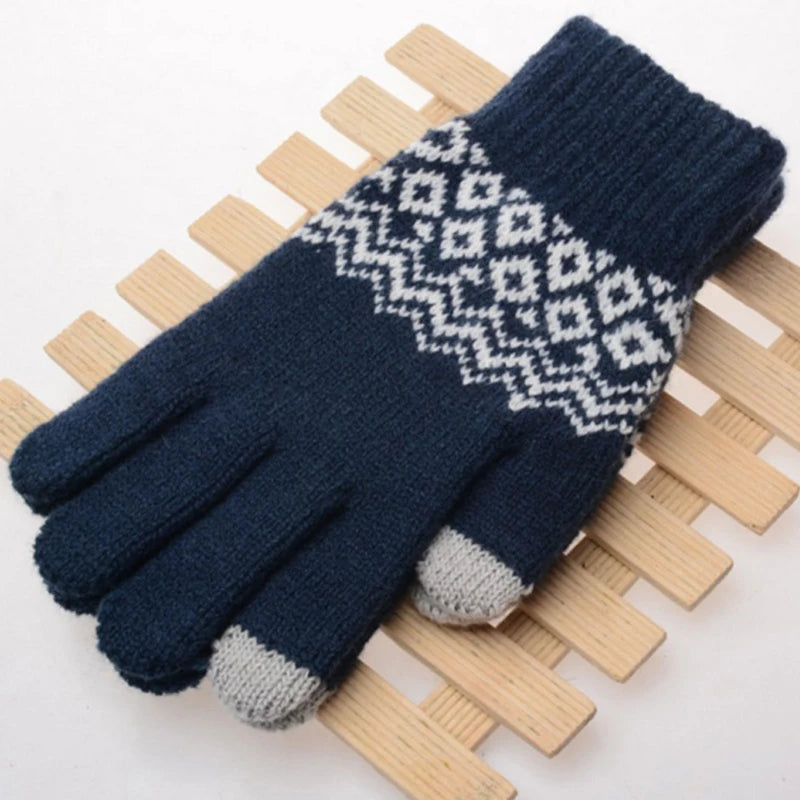 Warme Gestrickte Touchscreen Handschuhe für Winter Radfahren und Alltag
