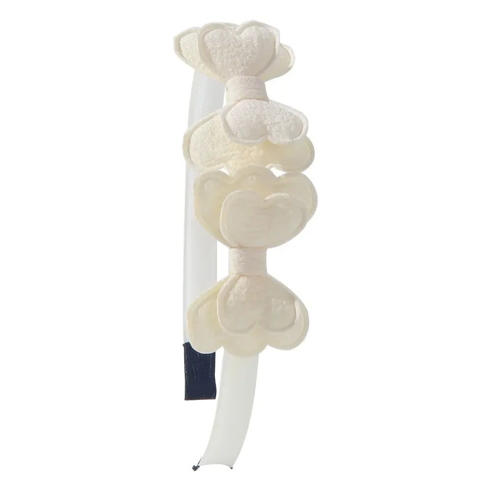Einfarbiges Haarband mit Schleife für Mädchen aus Polyester