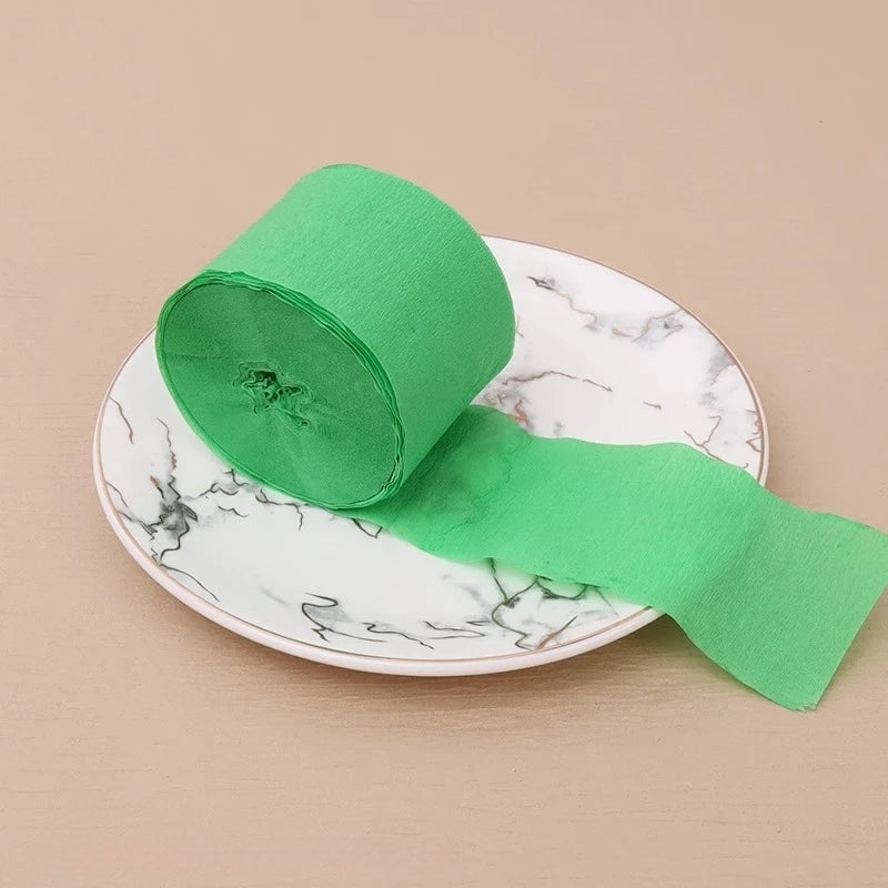 25m Crêpe Papier Streamer 4.5cm für DIY Deko und Blumen Basteln