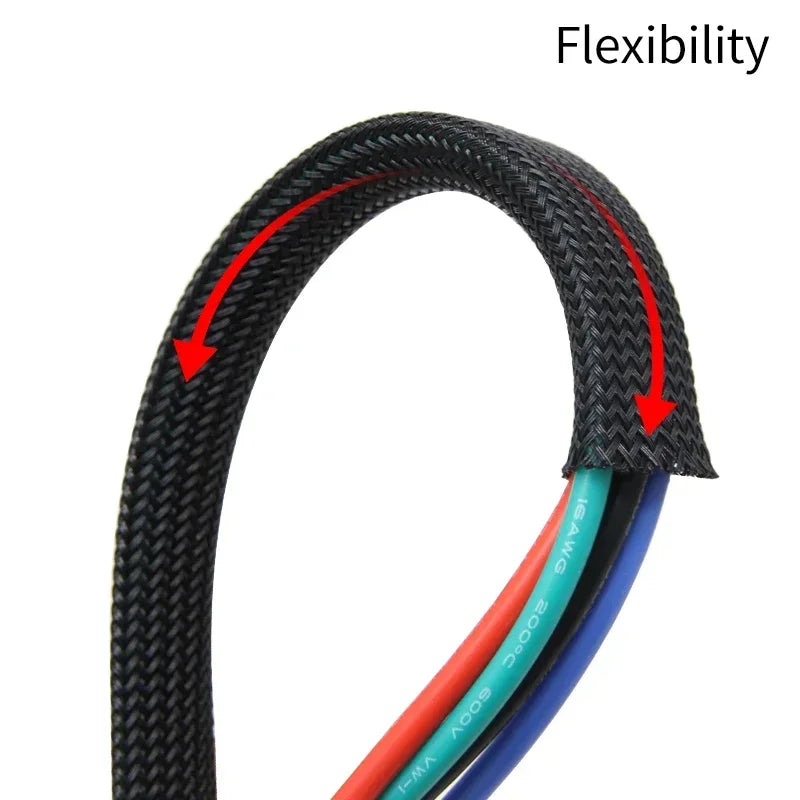 6mm PET Geflechtschlauch – Isolierter Kabel Schutz für Drähte - Bündelung
