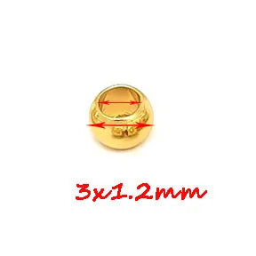 100x Edelstahl Großloch Spacer Perlen für DIY Schmuck 2-12mm